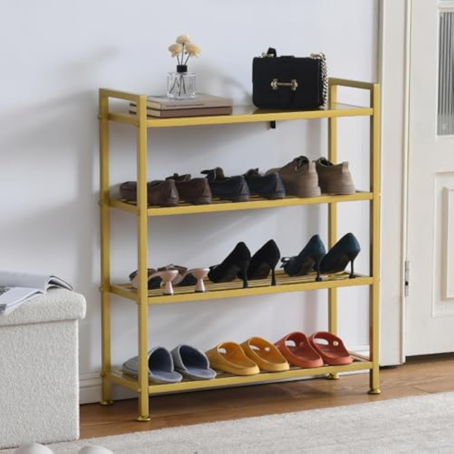 가정 복도를위한 다층 금속 가정 신발 선반