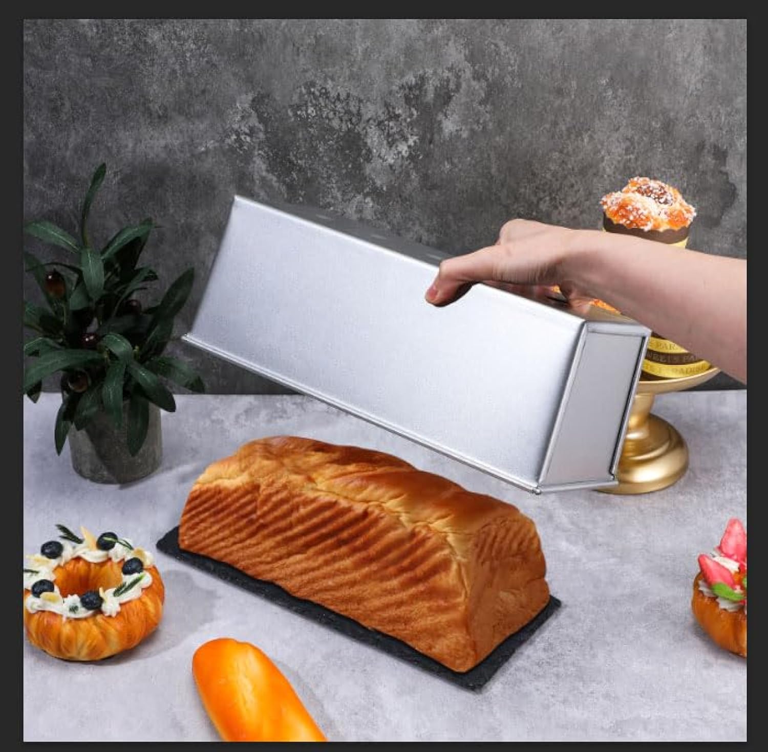 빵 덩어리 팬-부엌 저장을위한 스테인레스 스틸 빵 상자