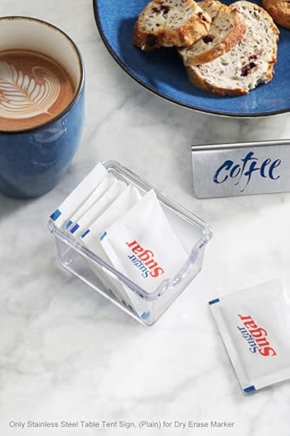 레스토랑을위한 사용자 정의 휴대용 스테인레스 스틸 금속 데스크 간판