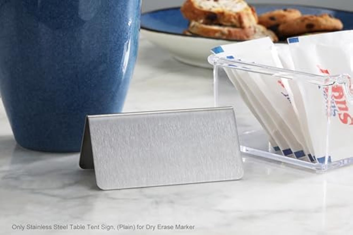 레스토랑을위한 사용자 정의 휴대용 스테인레스 스틸 금속 데스크 간판