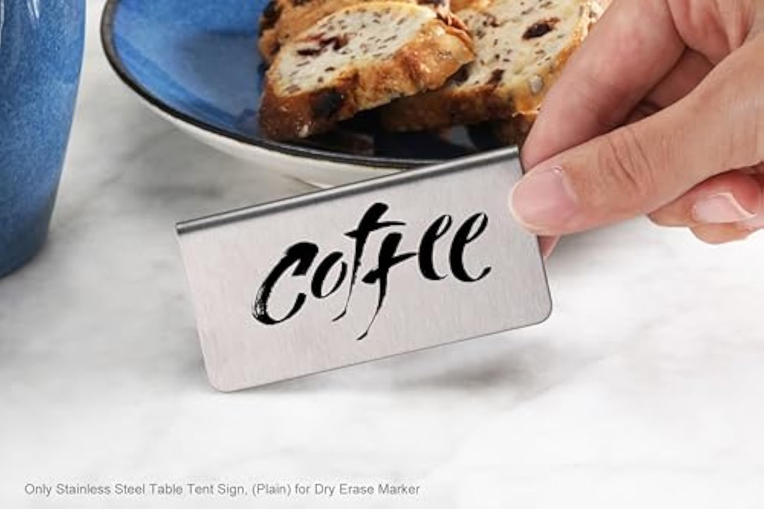 레스토랑을위한 사용자 정의 휴대용 스테인레스 스틸 금속 데스크 간판