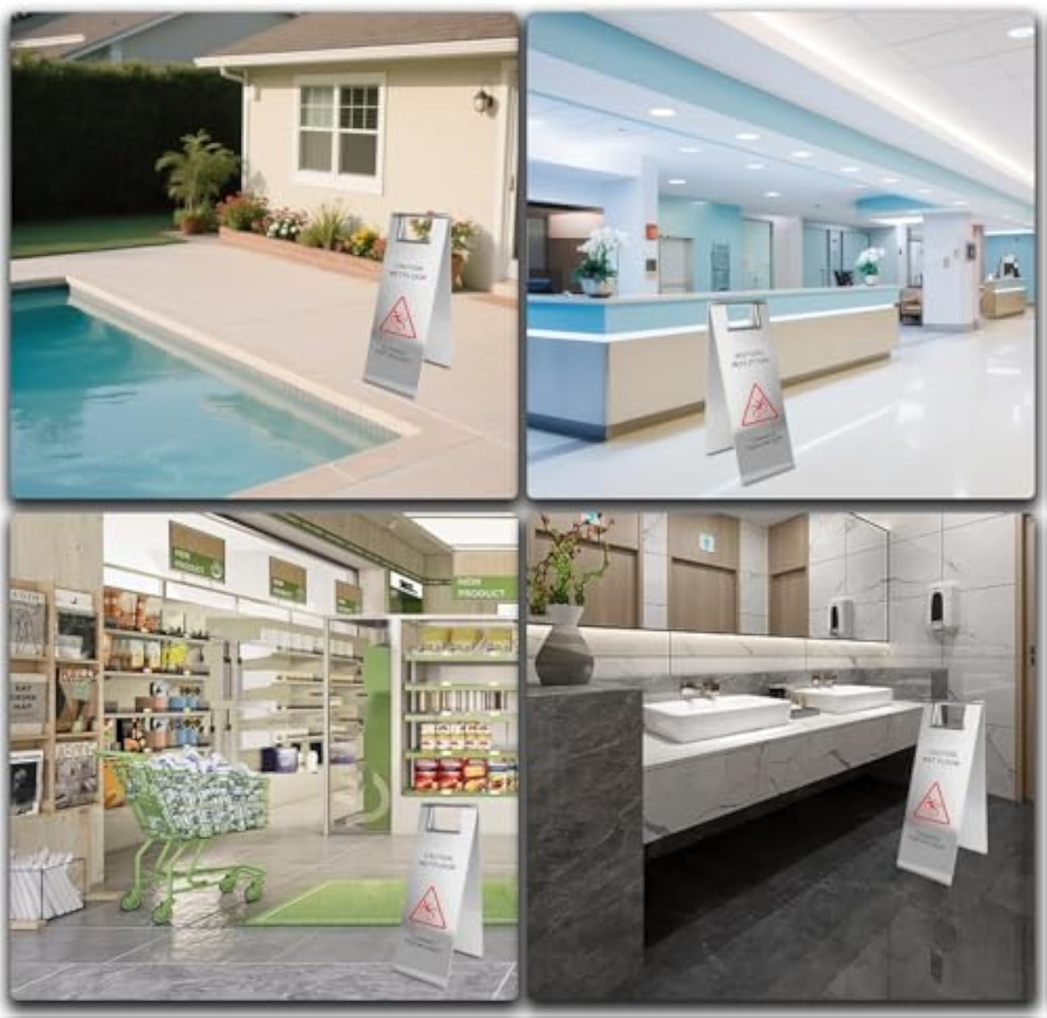 휴대용 젖은 바닥 스테인리스 다루 주의 서명 식당 ﻿